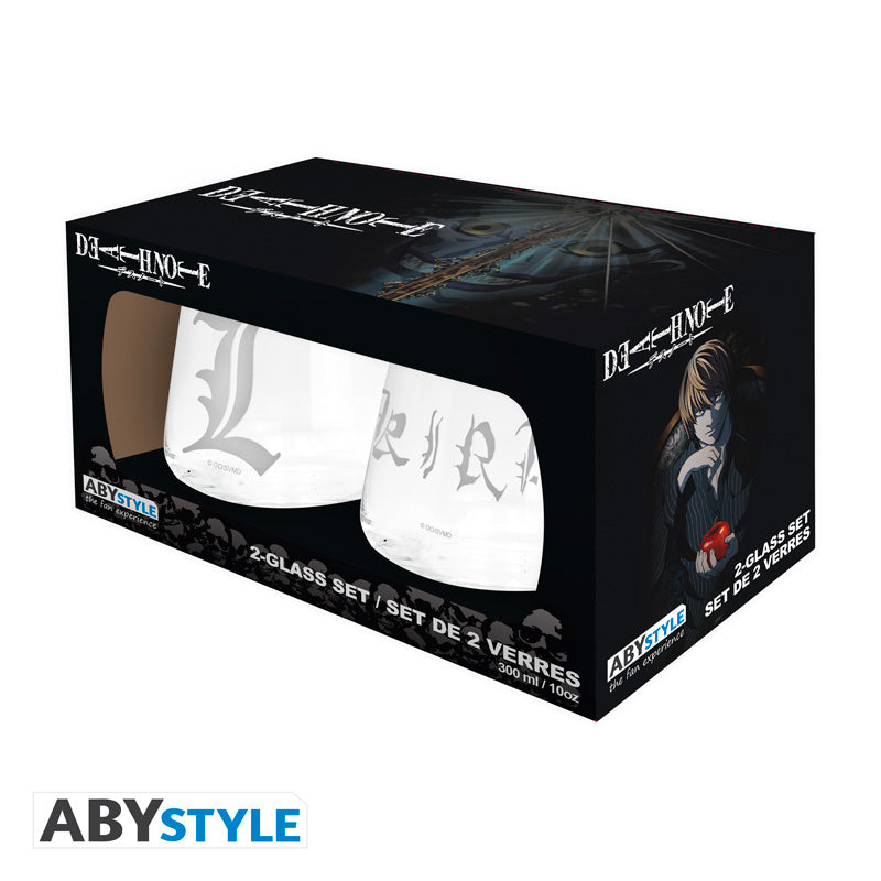 Zestaw 2 szklanek Death Note z motywem Kira & L