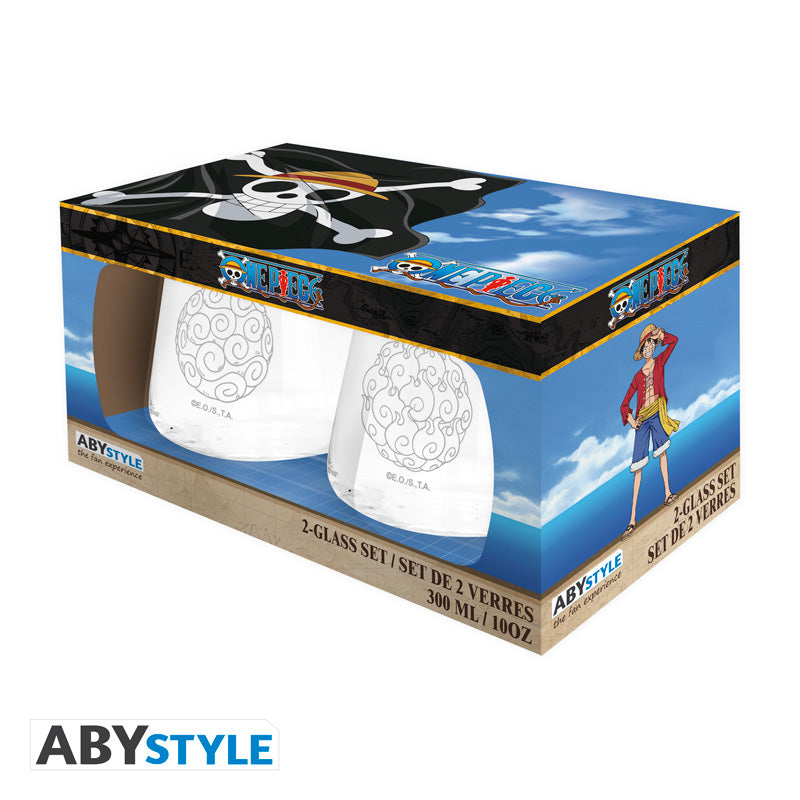 Zestaw 2 szklanek One Piece z motywem Devils Fruits