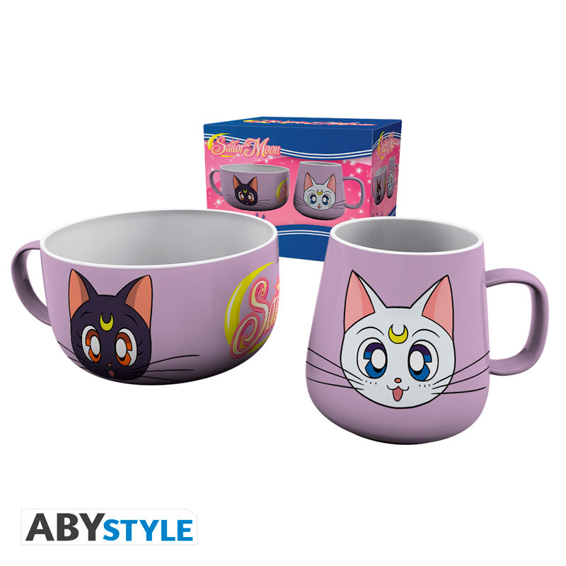 Zestaw śniadaniowy Sailor Moon z motywem Luna & Artemis