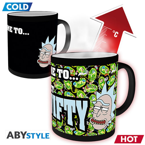 Kubek zmieniający kolor Rick and Morty z motywem Get Schwifty