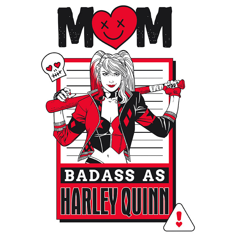 Koszulka DC Comics z motywem napis Mom Badass as Harley Quinn, ujęcie 2 — ujęcie 2