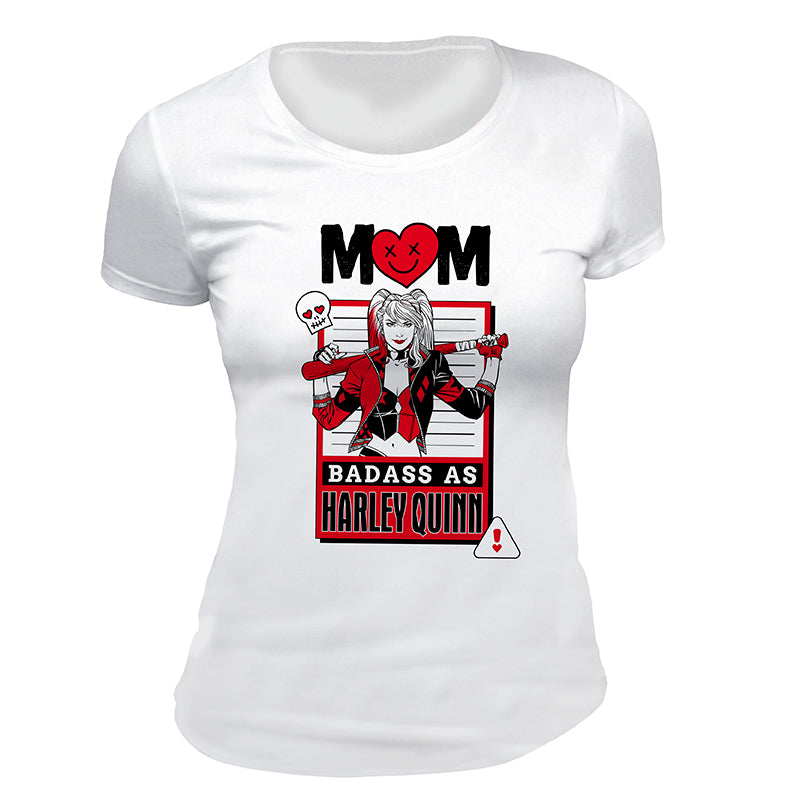 Koszulka DC Comics z motywem napis Mom Badass as Harley Quinn, ujęcie 3 — ujęcie 3