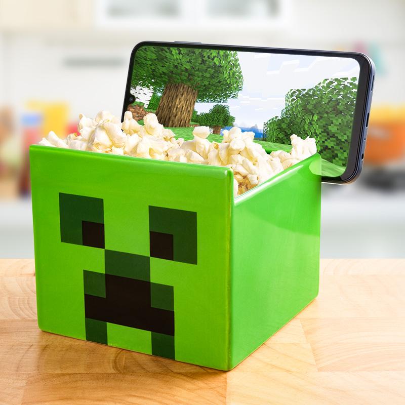 Miska na przekąski Minecraft Creeper z podstawką na telefon — shot 2