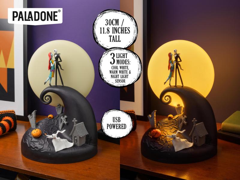 Lampka Diorama Miasteczko Halloween Jack Skellington i Sally — ujęcie 3