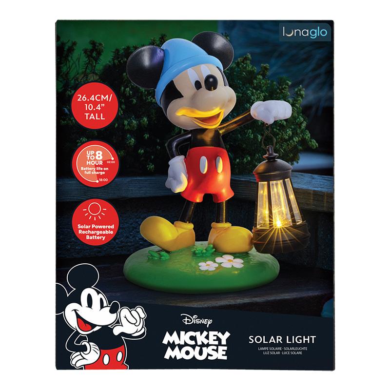 Lampka solarna Disney Myszka Miki Gnom ogrodowy