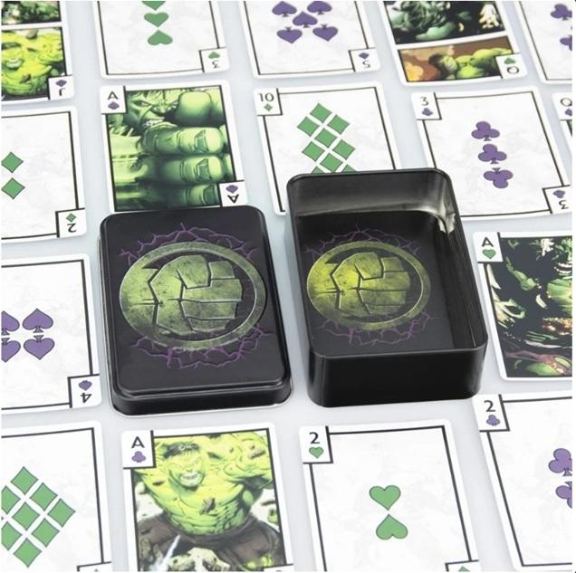 Karty do gry Marvel Hulk w metalowej puszce